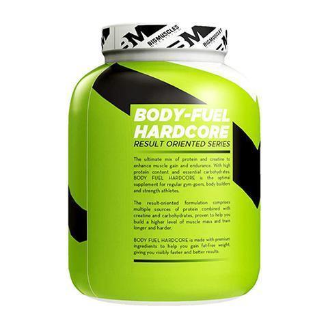 Bigmuscles Nutrition Body Fuel Hardcore Chocolate Malt 3 Kg| Lean Muscle Mass Gainer | Complex Carbohydrates, | 724 Calories | Boosts Metabolism | Product Expiry - Dec 2025