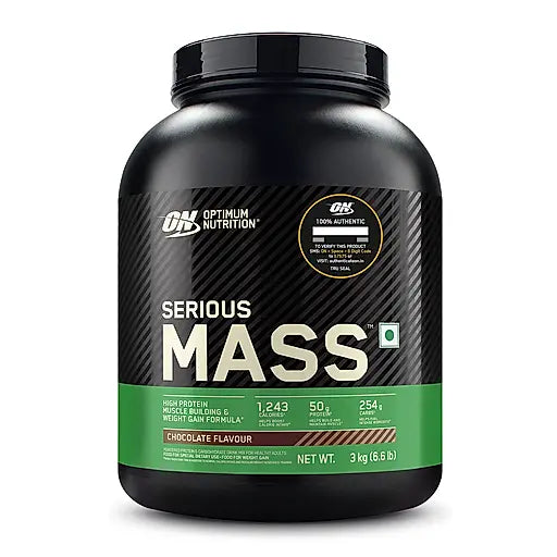 OPTIMUM NUTRITION SERIOUS MASS GAINER CHOCOLATE 3 KG (6.6 LBS) | Product Expiry - Jan 2026