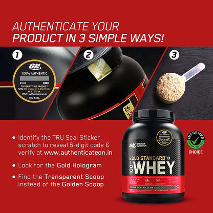 ON (Optimum Nutrition) Gold Standard 100% Whey Protein, 2.27 kg (5 lb), Double Rich Chocolate |Free ON CREATINE MONOHYDRATE 100 GM WORTH Rs.699| Product Expiry - 31 Mar 2026