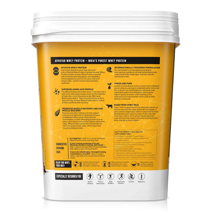 AVVATAR WHEY PROTEIN | 4 KG | Chocolate Hazulnut Flavour | 27g Protein | 114 Servings | Isolate & Concentrate Blend | Product Expiry - 10/12/25