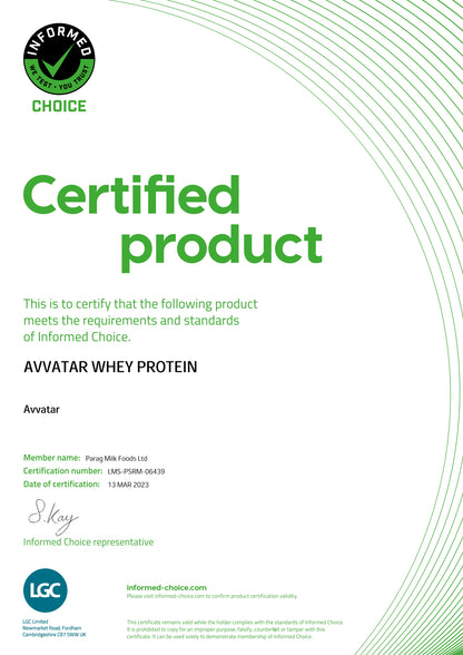 AVVATAR WHEY PROTEIN | 1 KG | CARAMAL CREAM FLAVOUR | 27g Protein | 29 Servings | Isolate & Concentrate Blend | Product Expiry - FEB 2025