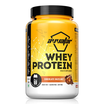 AVVATAR WHEY PROTEIN | 1 KG | Chocolate Hazulnut Flavour | 27g Protein | 29 Servings | Isolate & Concentrate Blend | Product Expiry - 20/03/26