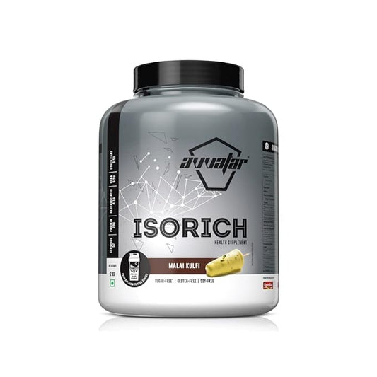 AVVATAR WHEY ISORICH PROTEIN | 2Kg | Malai Kulfi Flavour | 29g Protein | 57 Servings | Isolate | Product Expiry - MAR 2025