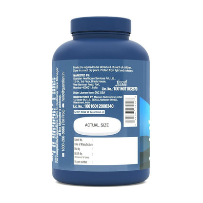 GNC Triple Strength Fish Oil Omega 3 Capsules for Men & Women | 60 Softgels | 900mg (540 MG EPA & 360 MG DHA) | Improves Memory | Protects Vision | No Fishy Aftertaste | 1500 MG | Product Expiry - Sep 2025