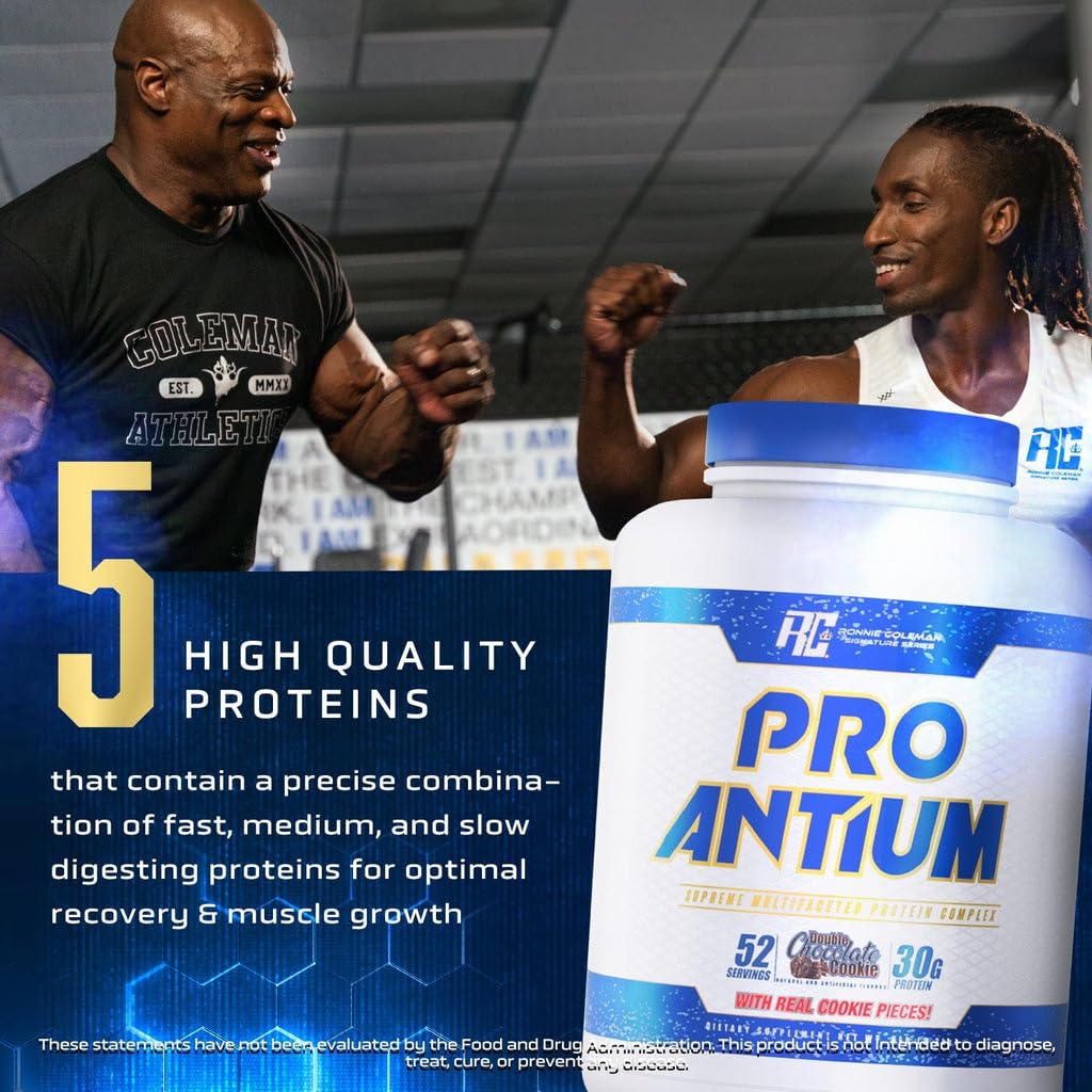 RONNIE COLEMAN Pro Antium 5lb/2.3Kg | 52 Serving | Double Chocolate Cookies | 30g Protein | Muscle Builder | Free Delivery | Product Expiry -  28/2/2026