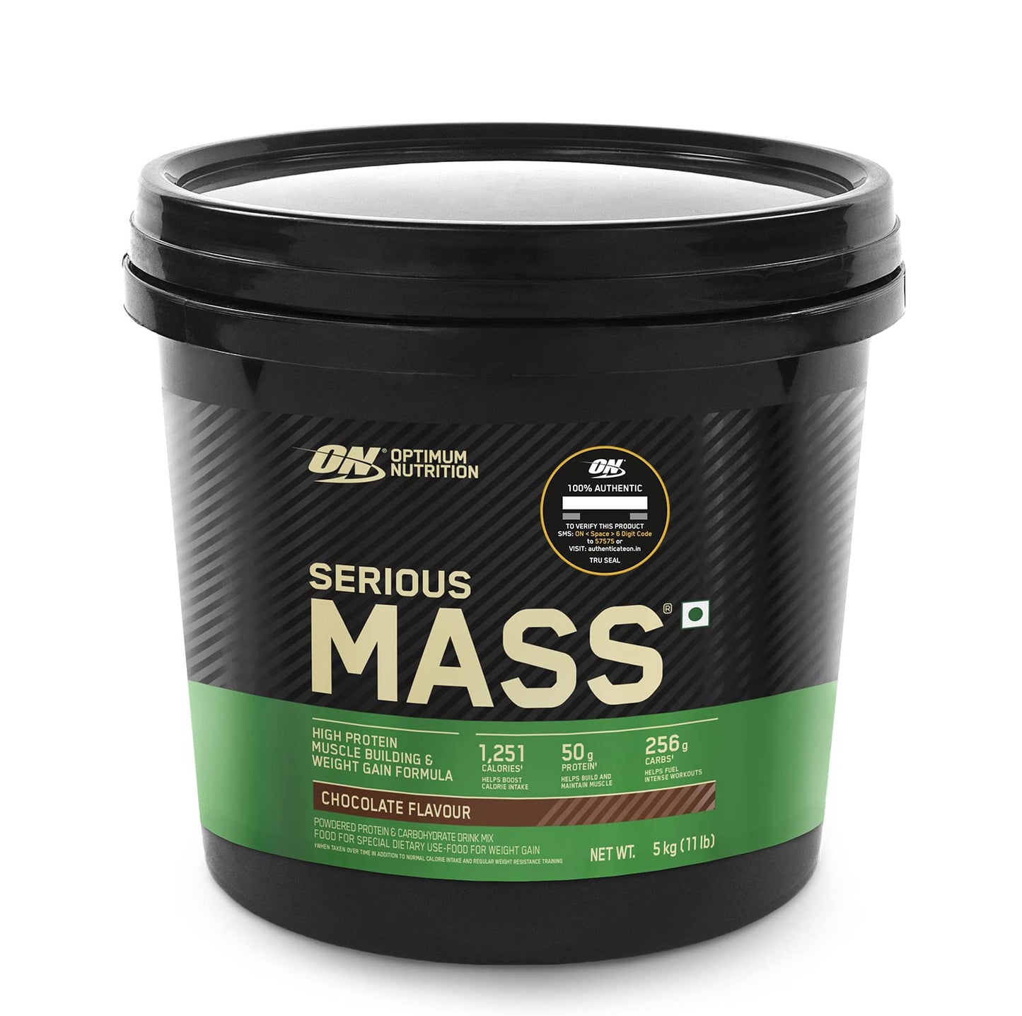 OPTIMUM NUTRITION SERIOUS MASS GAINER CHOCOLATE 5 KG | Weight Gainer with 3gm Creatine | Product Expiry - AUG 2025