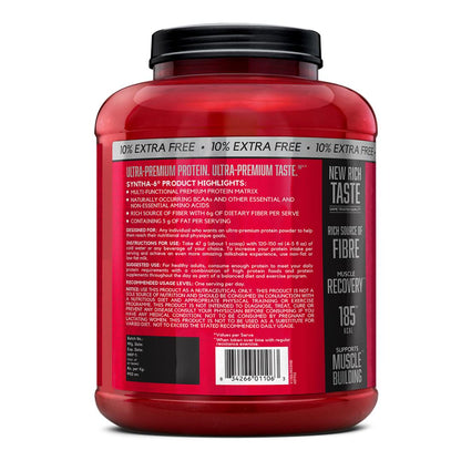 BSN Syntha-6 Protein Powder - 2.5 Kg (5.5 Lb), Chocolate Milkshake | Product Expiry - Jan 2026