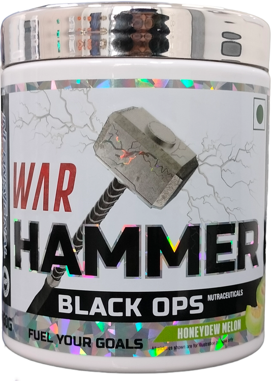 INTERNATIONAL PROTEIN BLACK OPS WAR HAMMER HONEYDEW MELON 360G | Pumps & Performance | 80 Servings | Product Expiry - 25/09/25