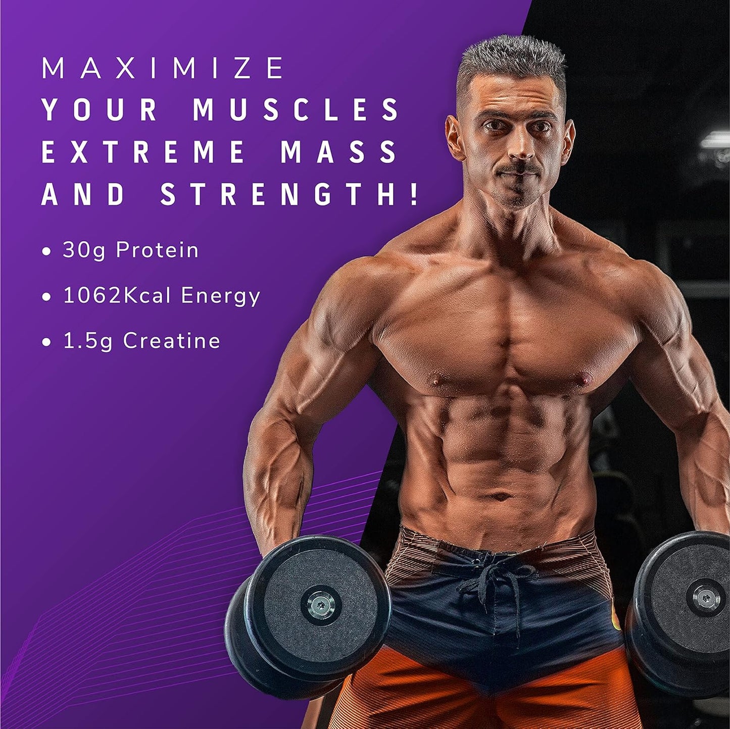 MuscleTech Veg Mass Gainer-Triple Chocolate Browmnie 3Kg - MassTech Extreme 2000 High Protein Food For Weight Gainer (30g Protein, 1062 Kcal,1.5g Creatine & Added Vitamin,Minerals) | Product Expiry - 03/2025