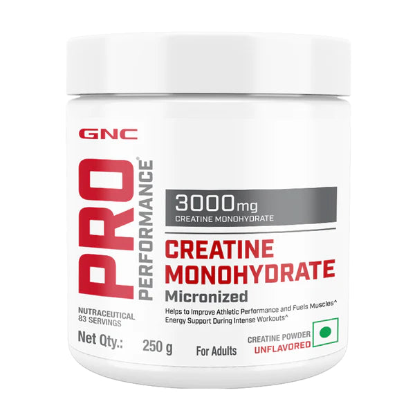 GNC Pro Performance Creatine Monohydrate | 250 gm | 83 Servings | Unflavoured | Formulated in USA | Product Expiry - JAN 2025