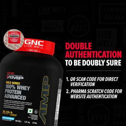 GNC AMP GOLD SERIES 100% WHEY PROTEIN ADVANCED| Product Expiry-30 JAN 2025