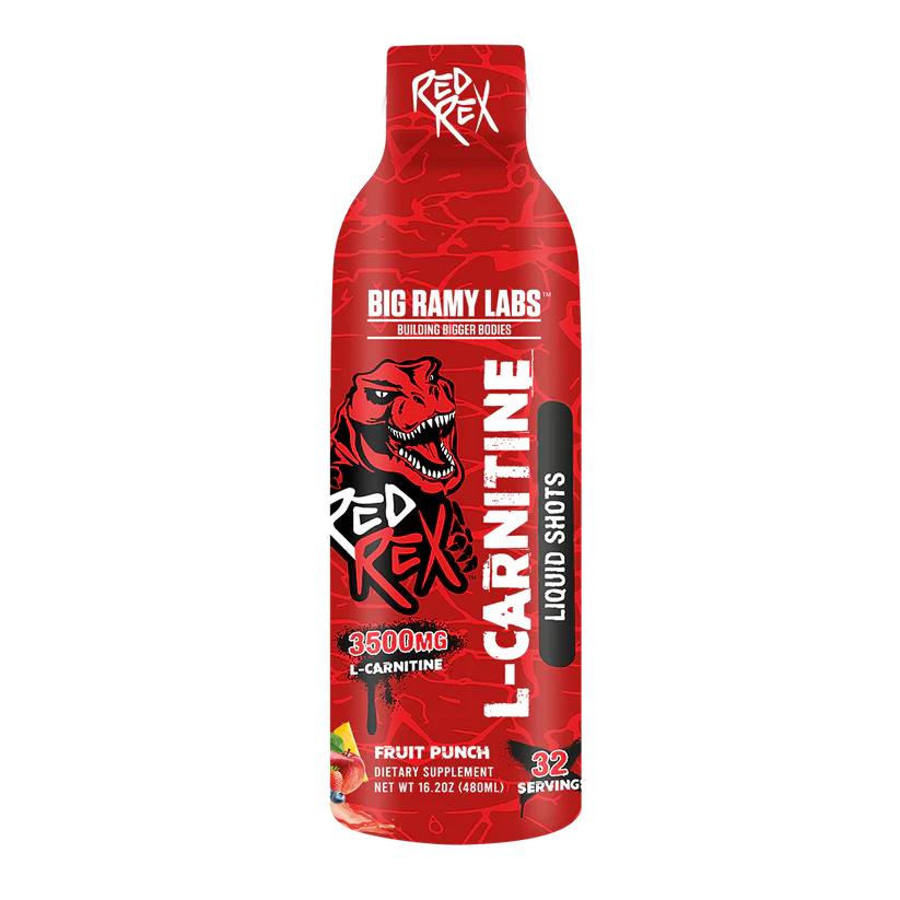 Big Ramy Labs RedRex L-Carnitine Fruit Punch | 3500 Mg 480 Ml | Fat Burner | Boost Metabolism | 32 Servings | Product Expiry - July 2025