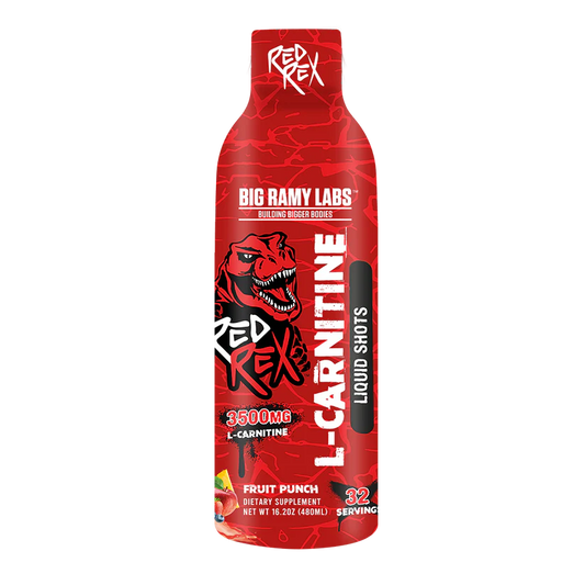 Big Ramy Labs RedRex L-Carnitine Fruit Punch | 3500 Mg 480 Ml | Fat Burner | Boost Metabolism | 32 Servings | Product Expiry - July 2025