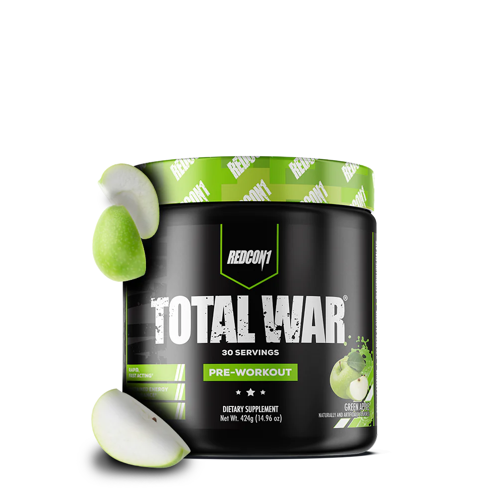 REDCON1 TOTAL WAR PRE WORKOUT Green Apple | 444 G | 30 SERVINGS | Product Expiry - June 2025