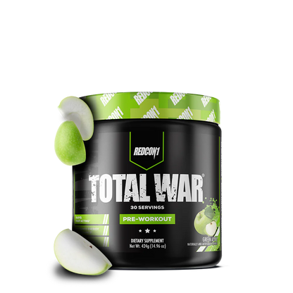 REDCON1 TOTAL WAR PRE WORKOUT Green Apple | 444 G | 30 SERVINGS | Product Expiry - June 2025