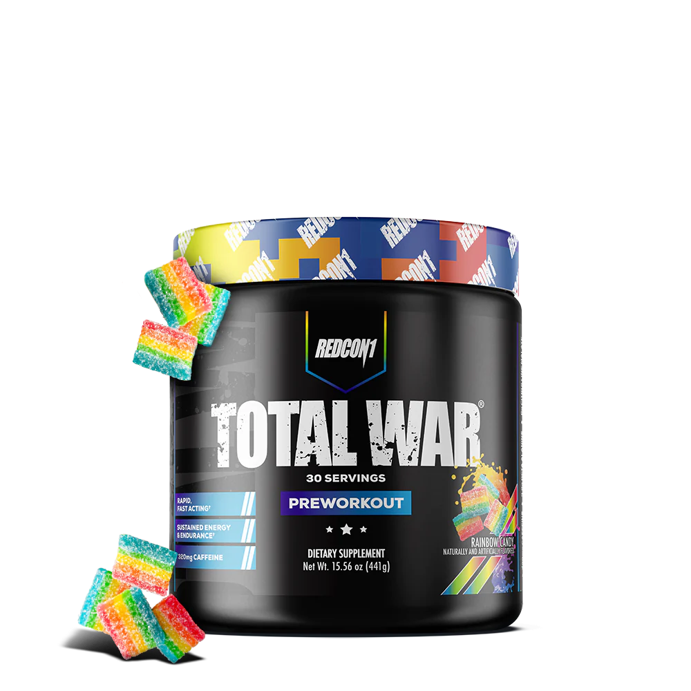 REDCON1 TOTAL WAR PRE WORKOUT Rainbow Candy | 441 G | 30 SERVINGS | Product Expiry - July 2025