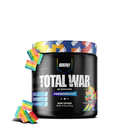 REDCON1 TOTAL WAR PRE WORKOUT Rainbow Candy | 441 G | 30 SERVINGS | Product Expiry - July 2025