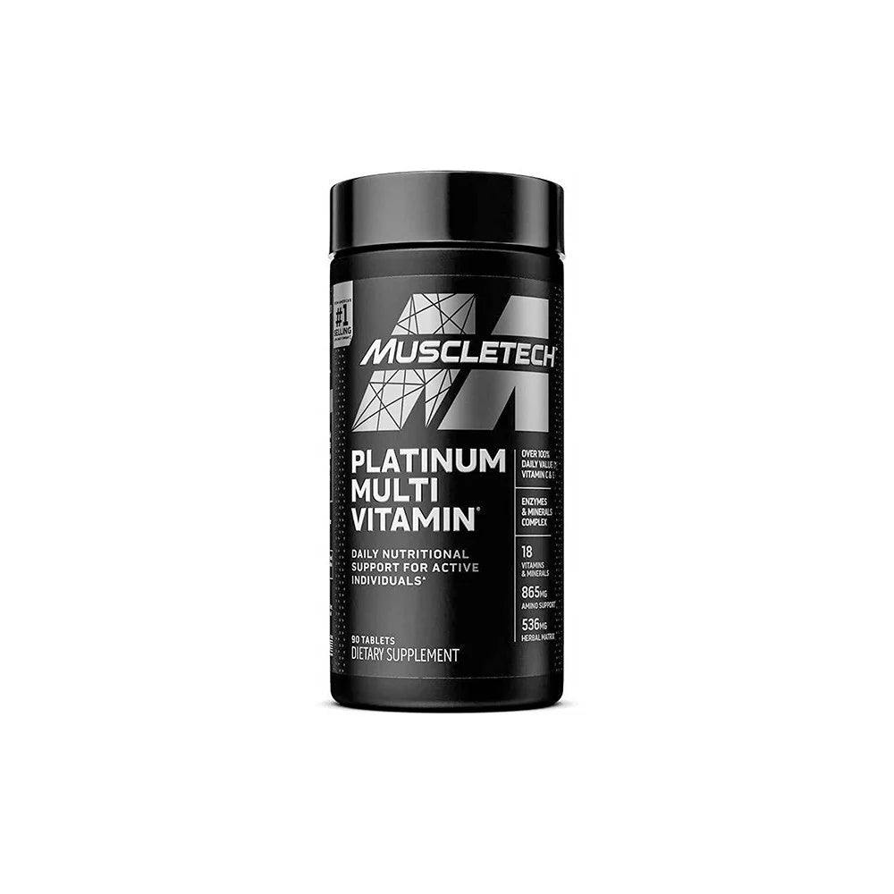 MuscleTech Platinum Multivitamin, Vitamin C for Immune Support, 18 Vitamins & Minerals, 90 Tablets | Product Expiry - 28 MAR 2025