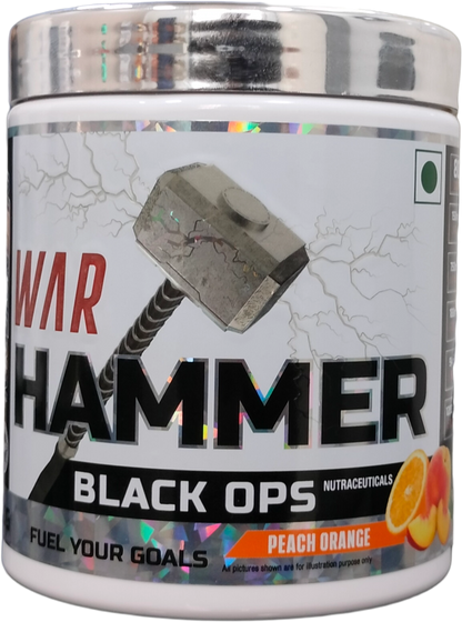 INTERNATIONAL PROTEIN BLACK OPS WAR HAMMER PEACH ORANGE 360G | Pumps & Performance | 80 Servings | Product Expiry - 25/09/25