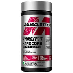 MuscleTech, Hydroxycut Hardcore, Super Elite, Supports Fat Metabolism - Pack of 100 Veggie Capsules | 19/08/25 | India Free Delivery