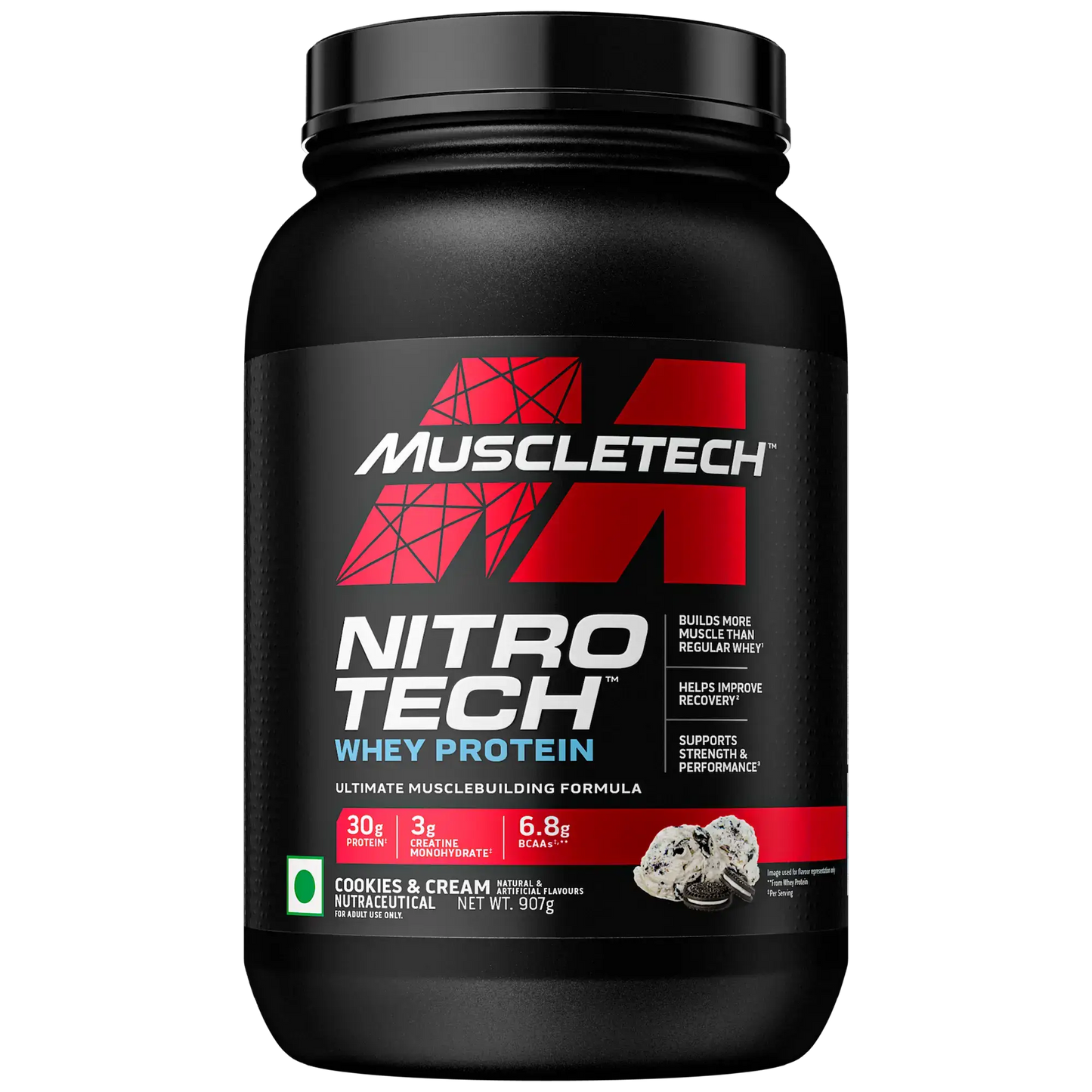 MuscleTech NitroTech WHEY PROTEIN COOKIE & CREAM 1 KG (NEW PACKING) FREE DELIVERY | Product Expiry - Nov 2024