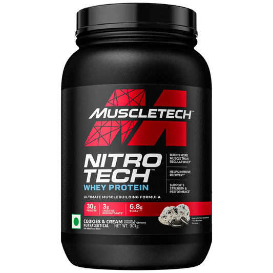 MuscleTech NitroTech WHEY PROTEIN COOKIE & CREAM 1 KG (NEW PACKING) FREE DELIVERY | Product Expiry - Nov 2024