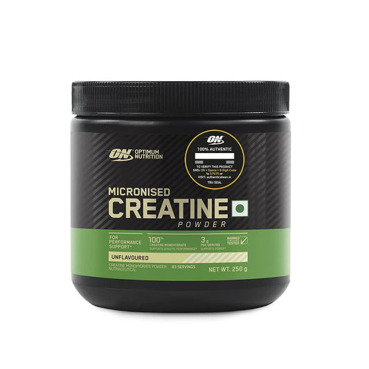 Optimum Nutrition (ON) Micronized Creatine Powder 250 Gram | Unflavoured | 30/09/25 |India Free Delivery