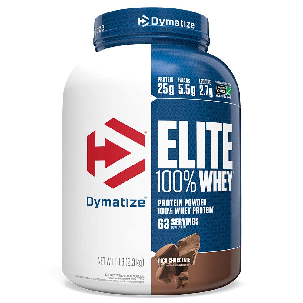 Dymatize Elite 100% Whey Protein, 2.27 kg (5 lb), Rich Chocolate | Product Expiry - 09/2024