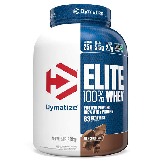 Dymatize Elite 100% Whey Protein, 2.27 kg (5 lb), Rich Chocolate | Product Expiry - 09/2024