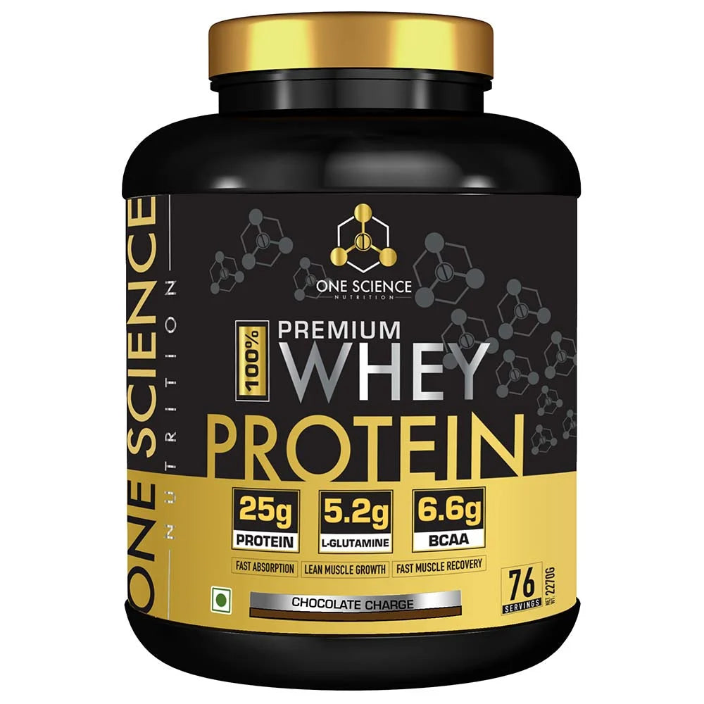 One Science Nutrition (OSN) Premium Whey Protein [Grass Fed Whey] - 25g Protein, 6.6g BCAA & 5.2 gms L-Glutamine | Refuels & Repairs Muscles - 5 lbs - Chocolate Charge | Product Expiry - 08/2026