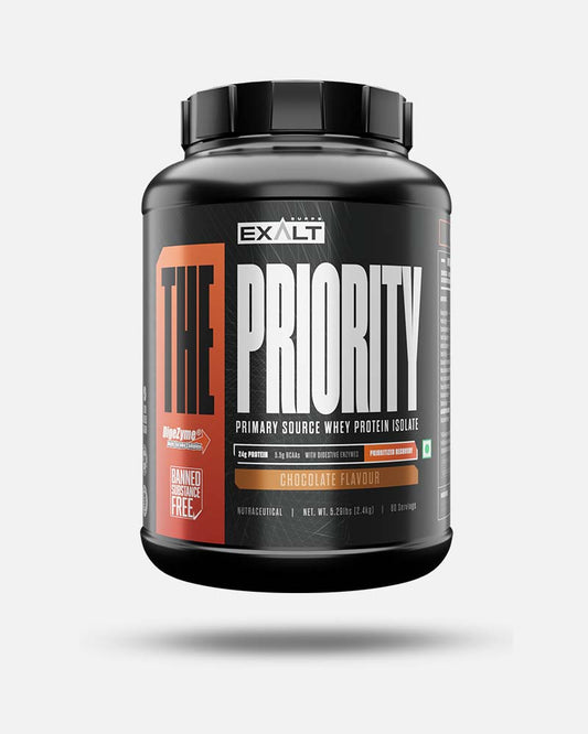 Exalt Supps The Priority Chocolate 2.4 Kg/5.29 Lbs | Primary Source Whey Isolate & When Concentrate | Delivery Free | Product Expiry - Nov 2026